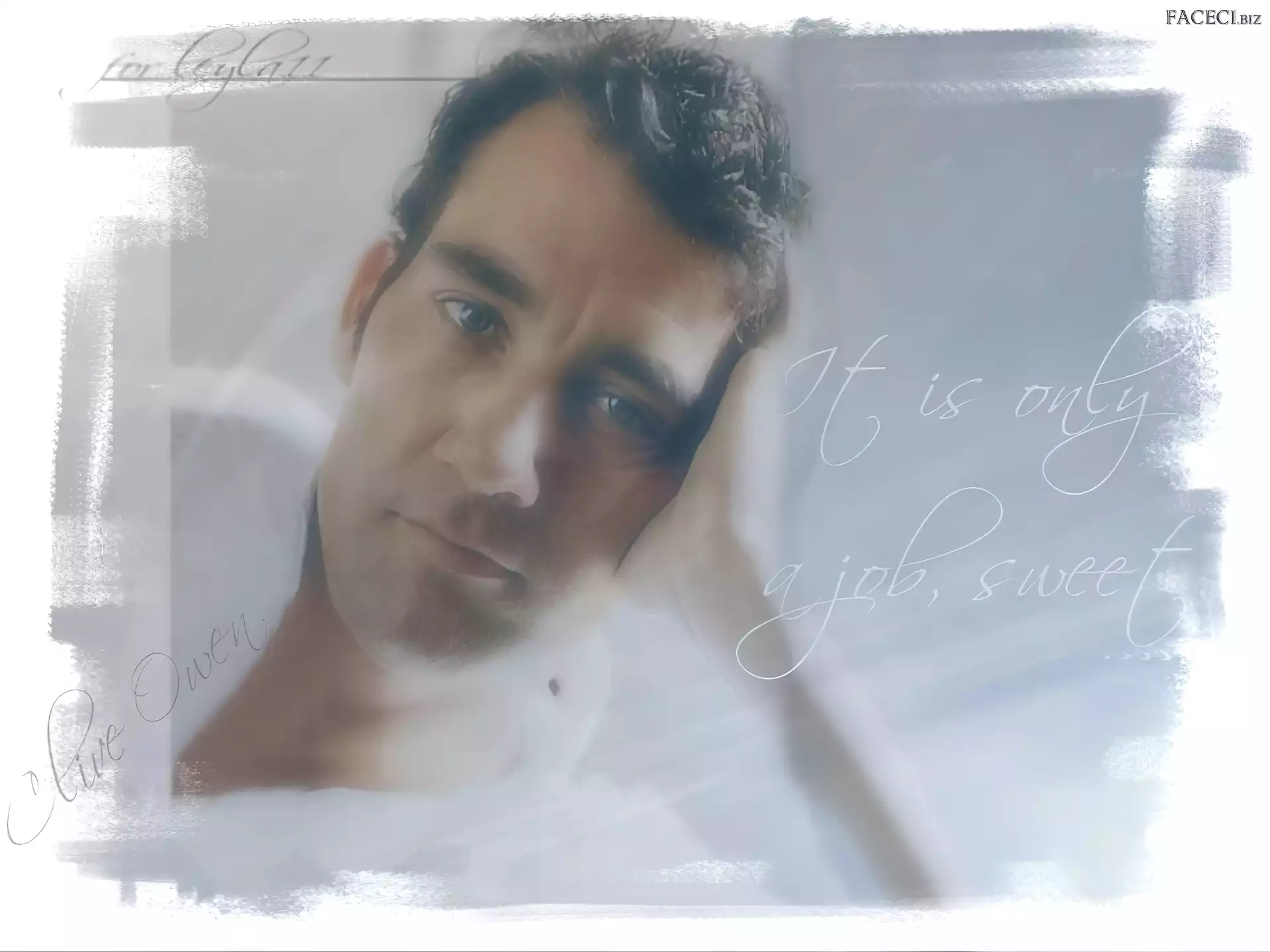 niebieskie oczy, Clive Owen, ciemne włosy